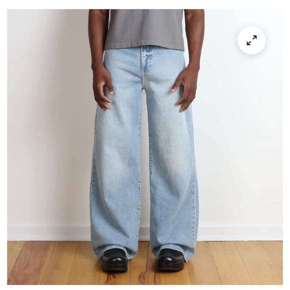 Men's Light Blue Wide-Leg flared Jeans